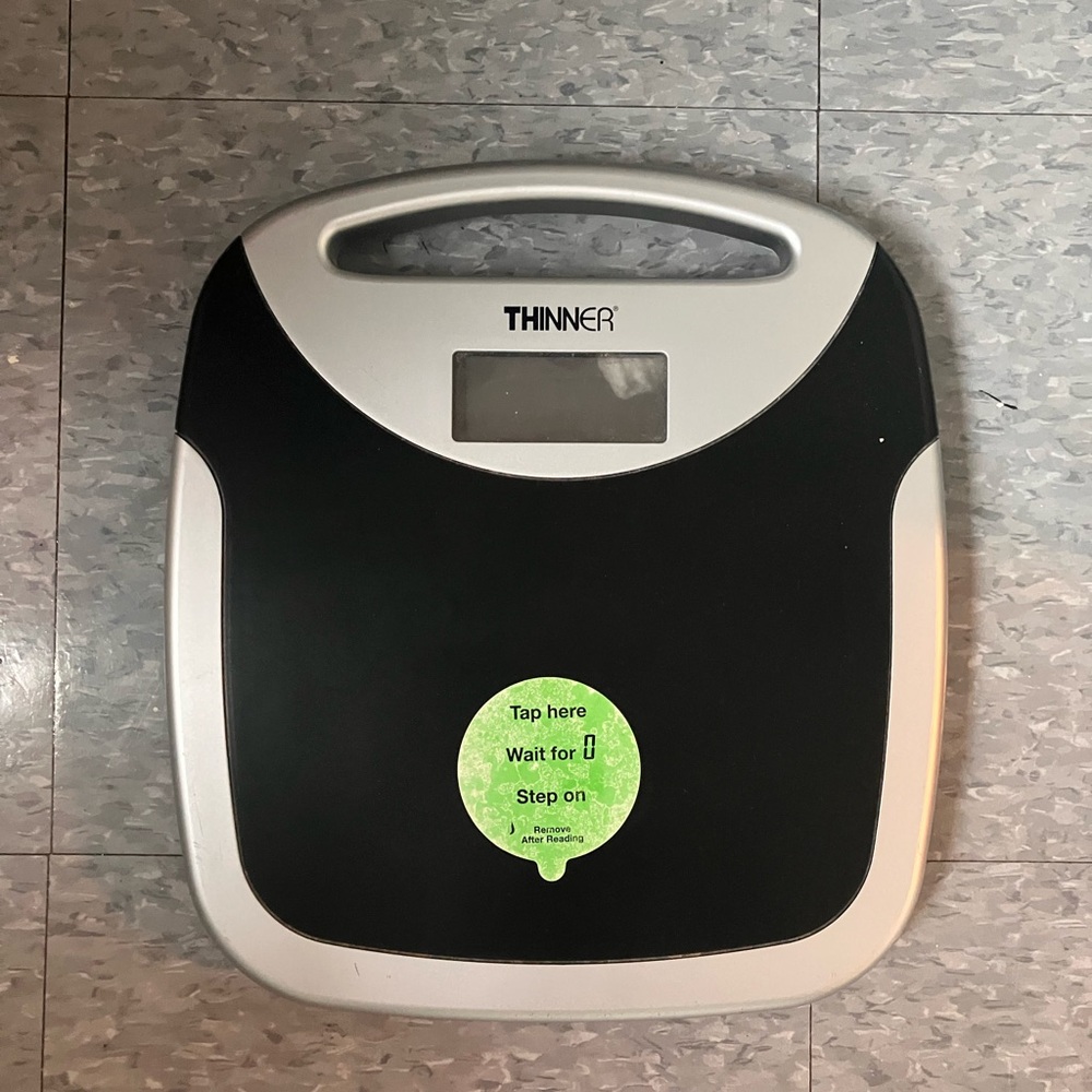 Thinner Digital Bathroom Scale - Black & Silver